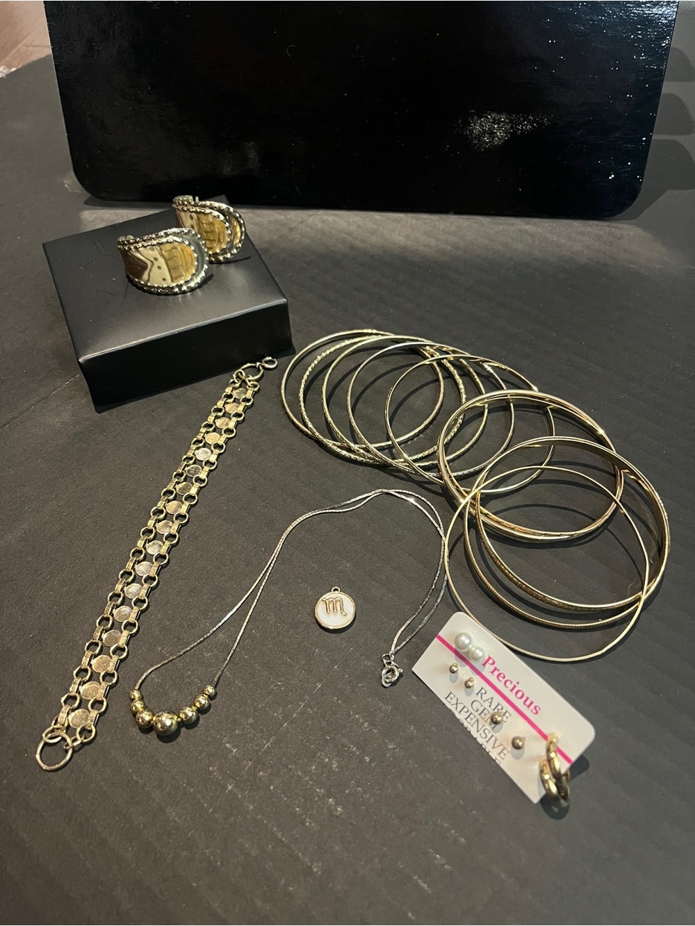 Gold-Tone Bangle, Bracelet, Pendant & Earrings Jewelry Set - Women